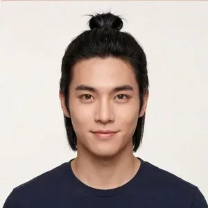 มวยผมครึ่งหัวแบบท็อปน็อต